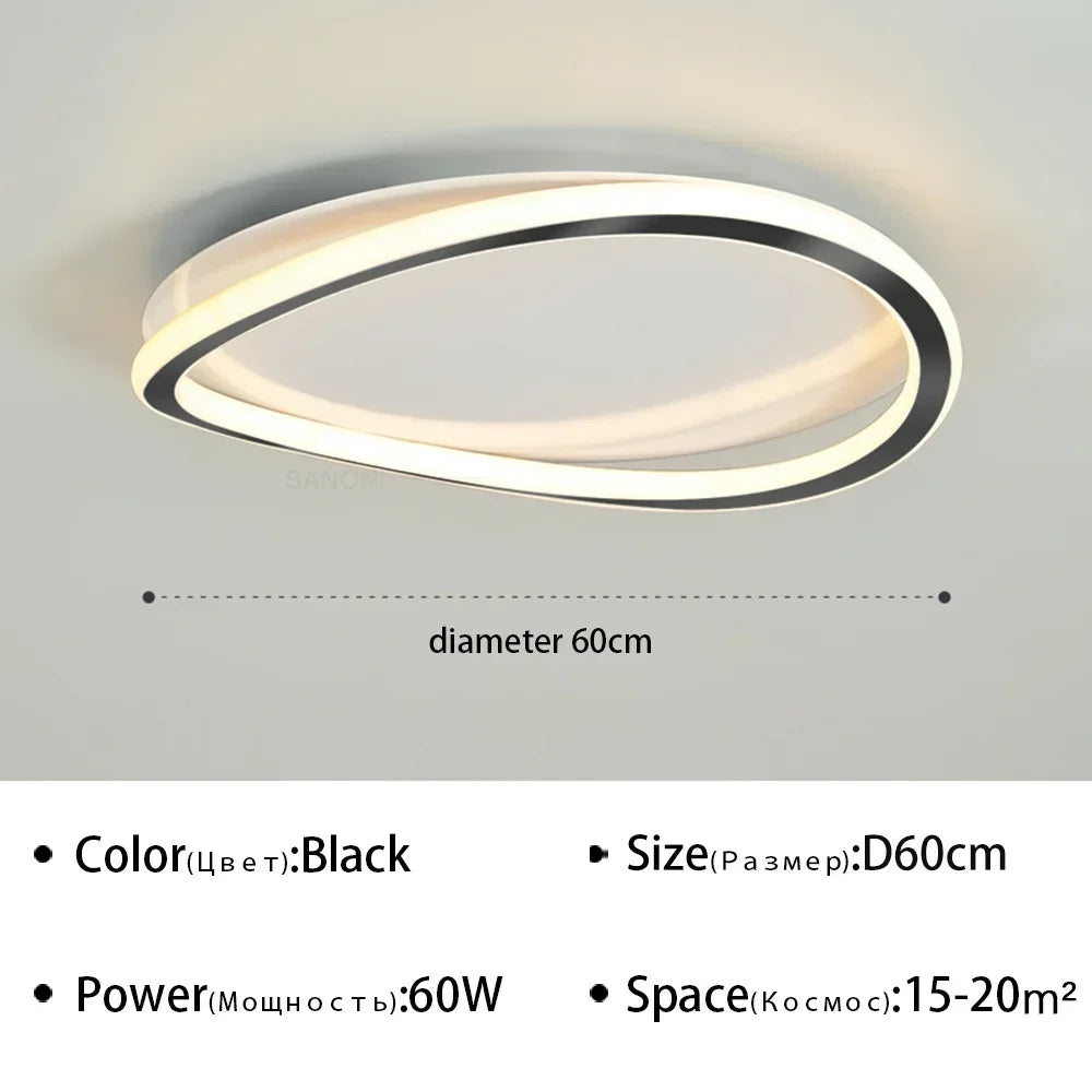 Modern LED Ceiling Chandelier for Living Rooms and Dining Spaces