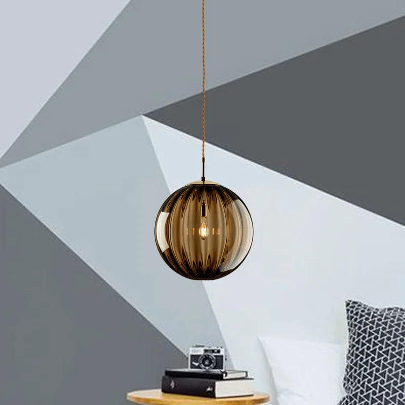 Modern Glass Globe Pendant Light for Contemporary Dining and Kitchen Spaces