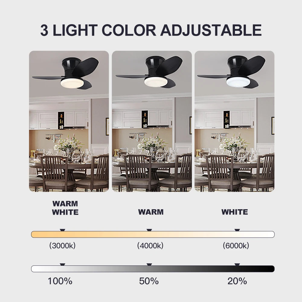 Modern Nordic Ceiling Fan Light for Living Rooms and Commercial Spaces