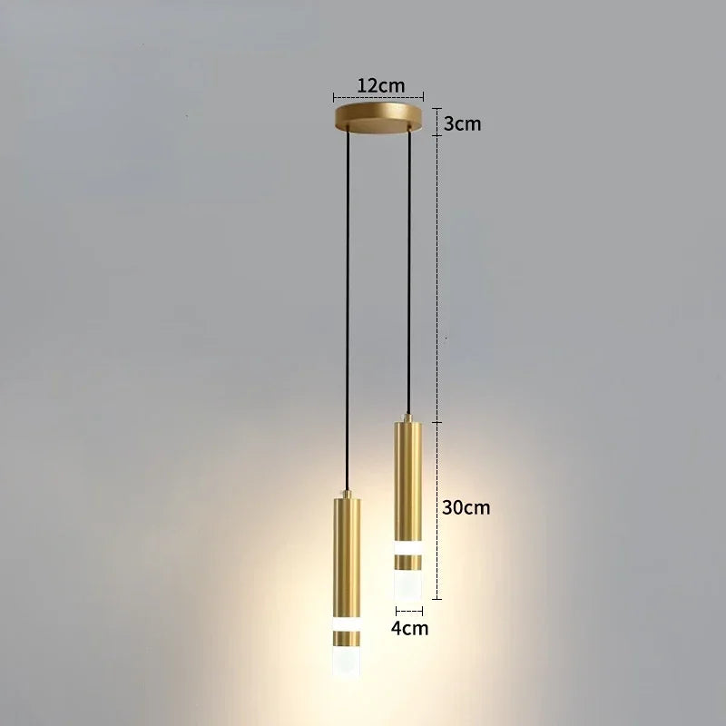 Modern LED Dual Spotlight Pendant for Bedside and Living Room