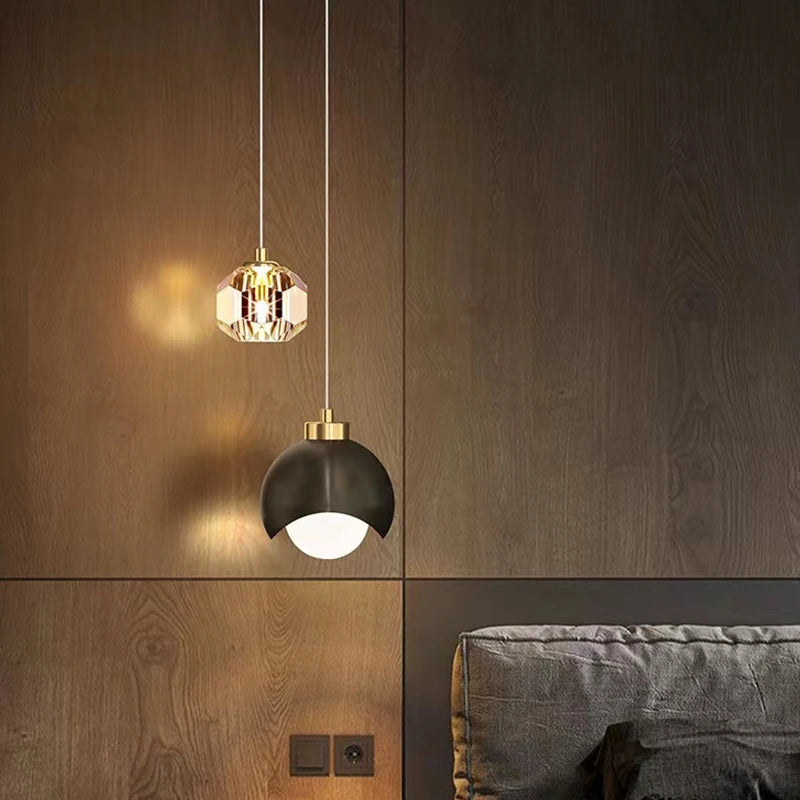 Modern Crystal Pendant Light for Elegant Bedrooms and Living Spaces