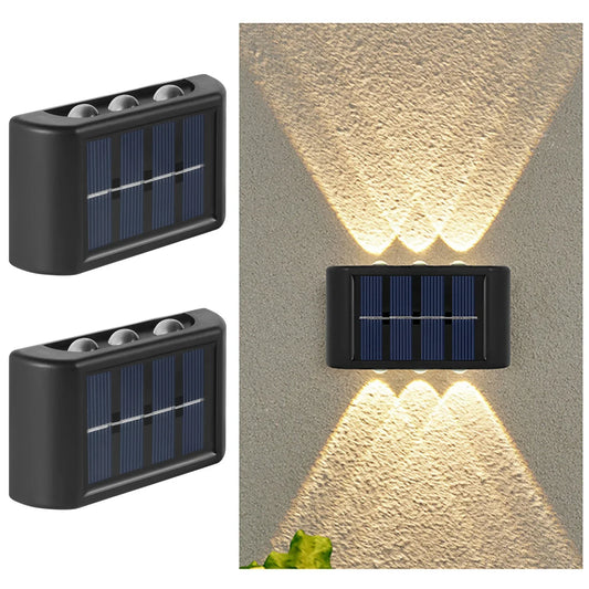 Solar LED Outdoor Wall Light for Garden Porch and Patio Lighting