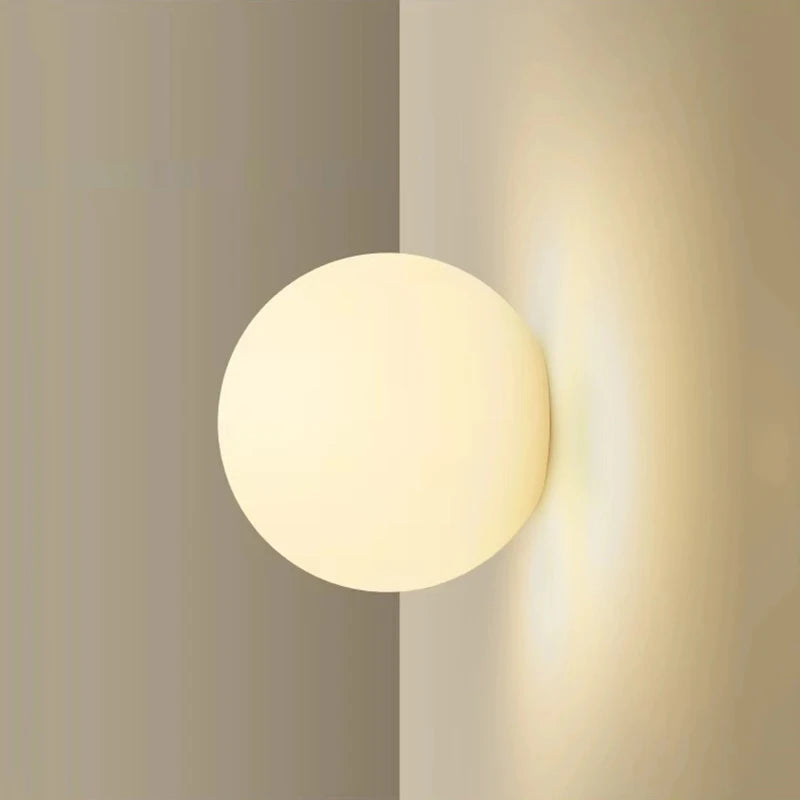 Bauhaus Glass Globe Wall Sconce for Modern Bedrooms and Bathrooms