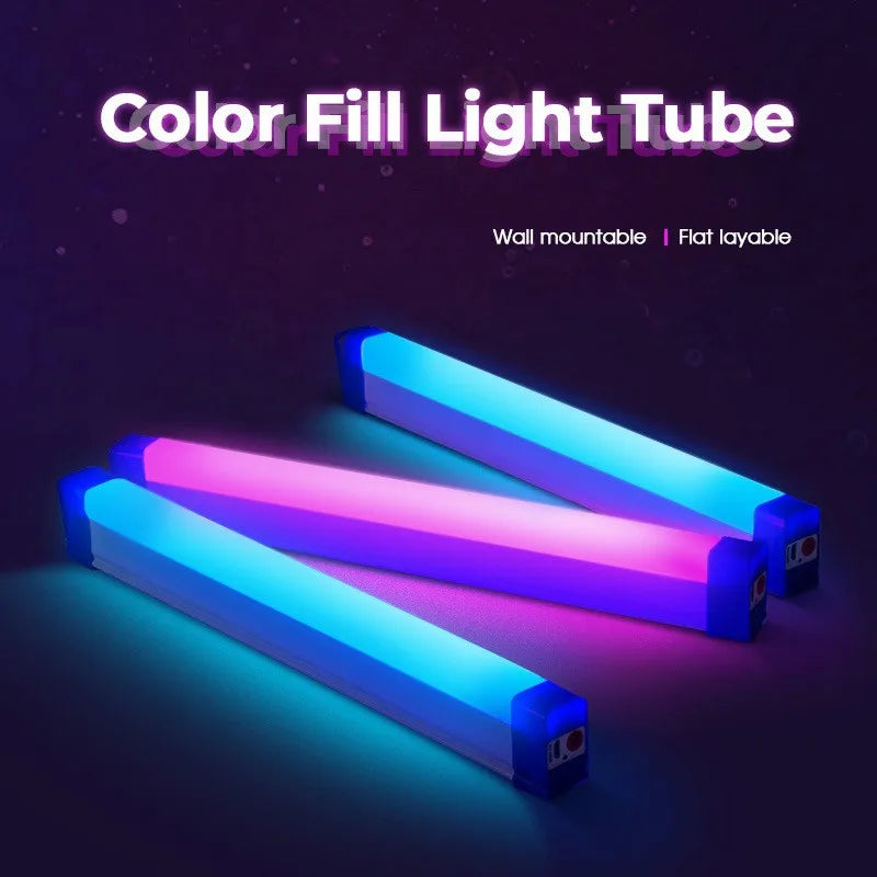 Portable RGB LED Light Stick for Ambient Room Lighting and Photography