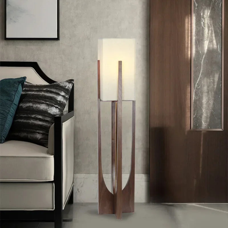Nordic Wooden Floor Lamp for Modern Living Rooms Hotels and Cafes