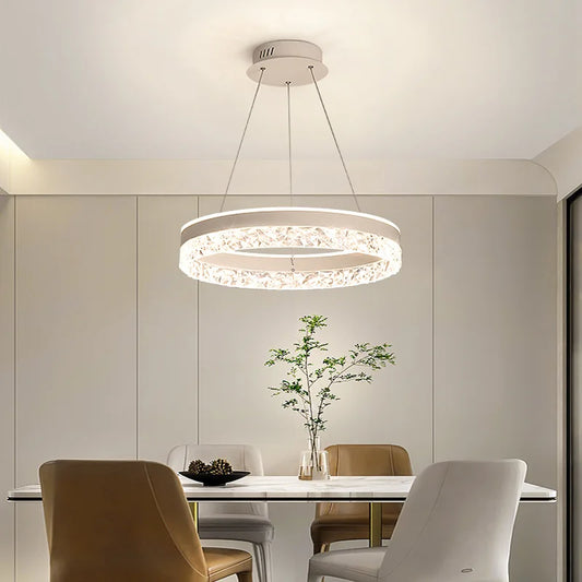 Modern Adjustable LED Chandelier for Contemporary Living and Dining Rooms