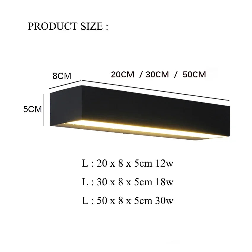 Modern LED Wall Sconce for Exterior Terrace and Villa Lighting