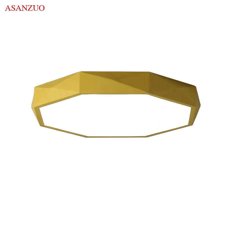 Modern Octagon LED Ceiling Light for Contemporary Living Rooms and Bedrooms