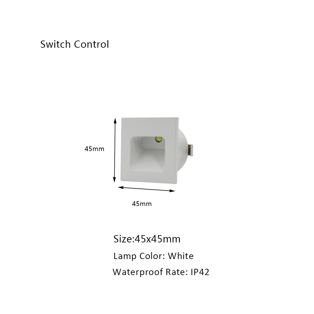 Modern Recessed LED Stair Light with Motion Sensor for Indoor and Outdoor Steps