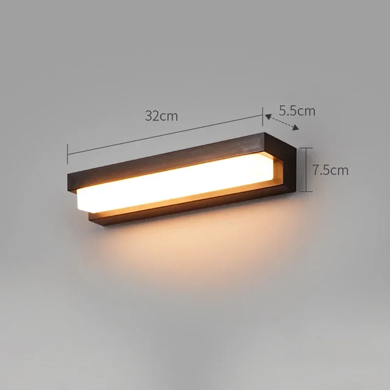 Modern Solar LED Wall Light for Outdoor Villa and Courtyard Decor