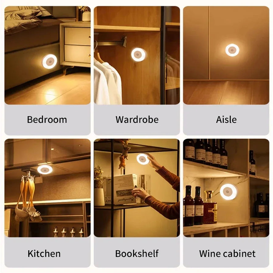 Dimmable Magnetic LED Wall Lamp for Reading Bedrooms and Modern Closets