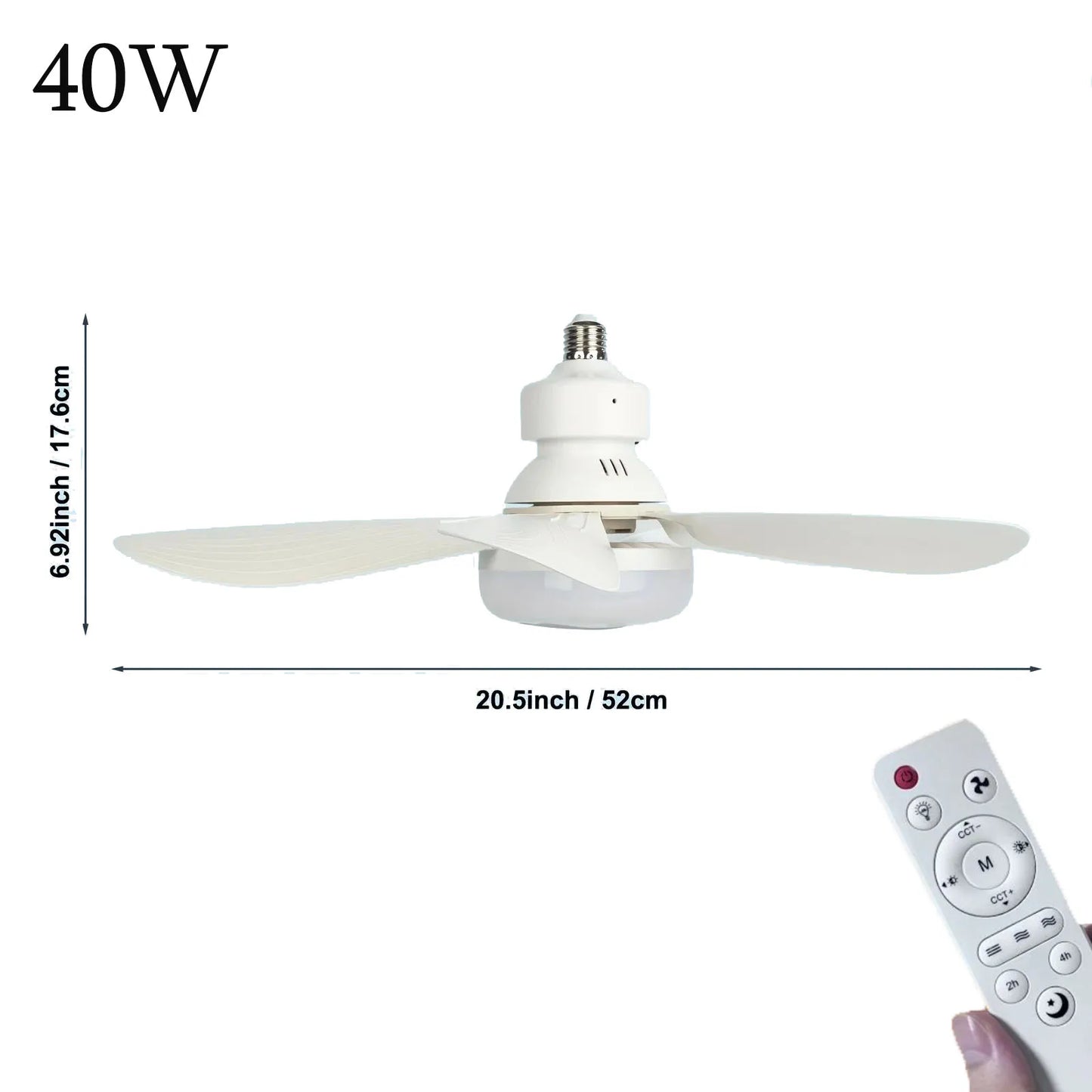 Modern LED Ceiling Fan with Remote Control for Living Room Ambience