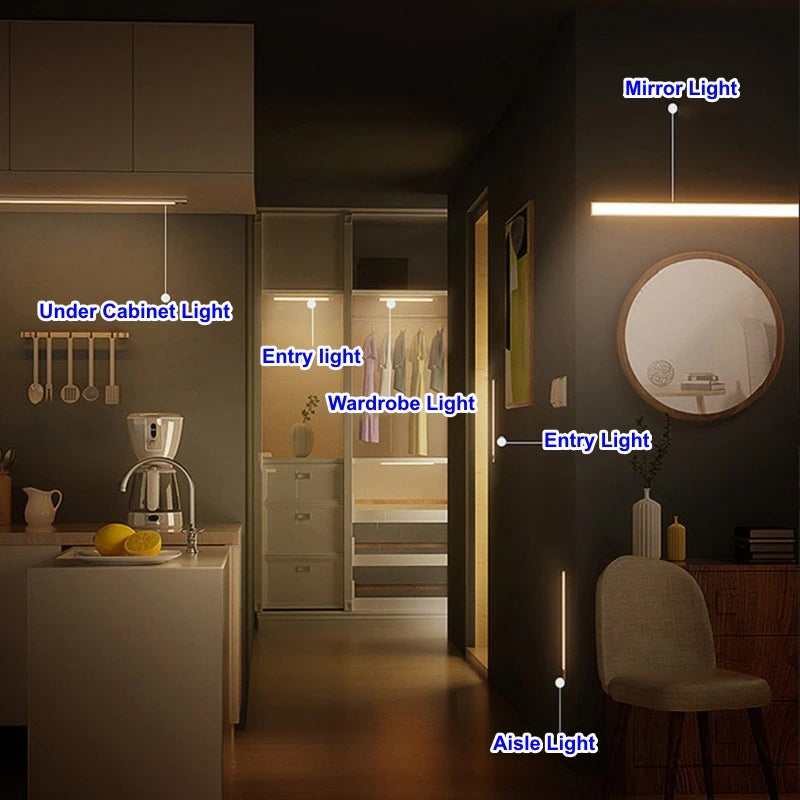 Wireless Motion Sensor LED Strip Light for Kitchen Cabinets and Closets