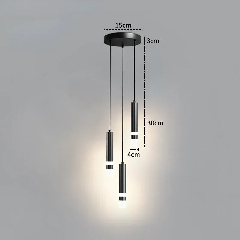 Modern LED Dual Spotlight Pendant for Bedside and Living Room
