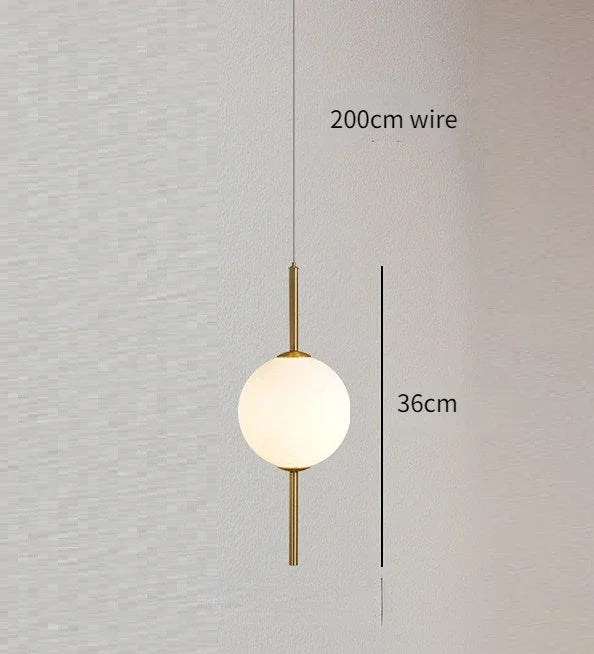 Modern Glass Ball Pendant Light for Bedroom and Entryway Decor