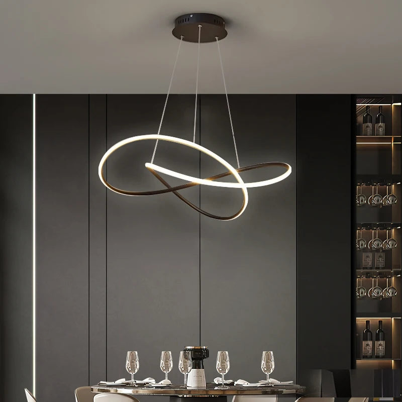 Modern LED Pendant Light for Dining Rooms and Hotel Interiors
