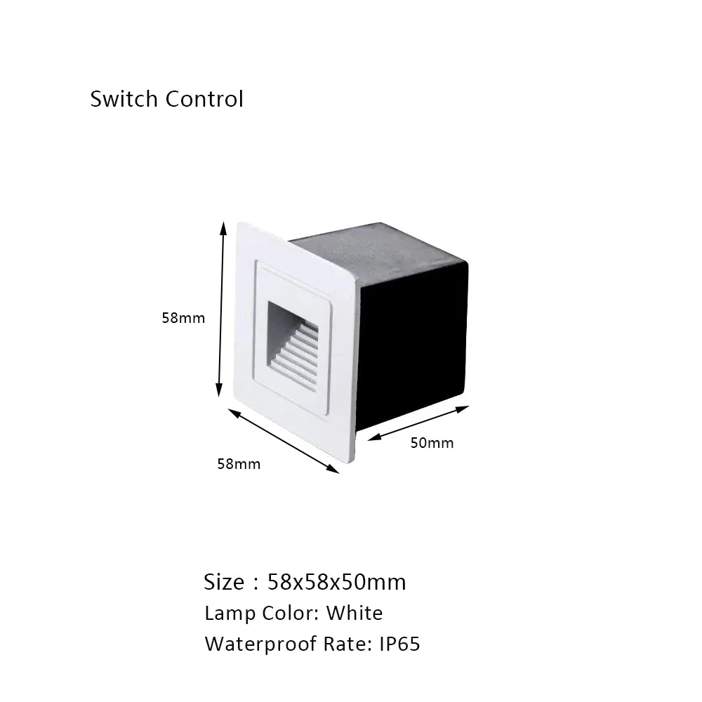 Modern Recessed LED Stair Light with Motion Sensor for Indoor and Outdoor Steps