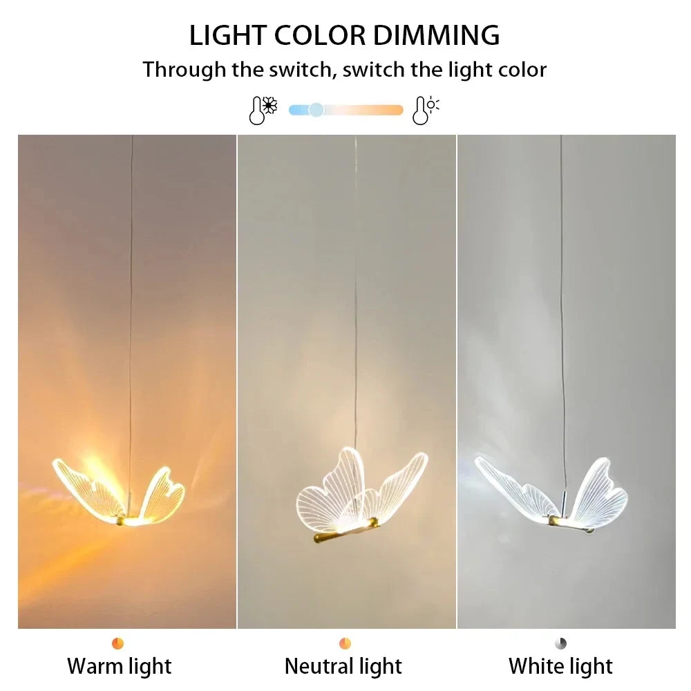 Modern Butterfly Pendant Light for Contemporary Dining and Living Spaces