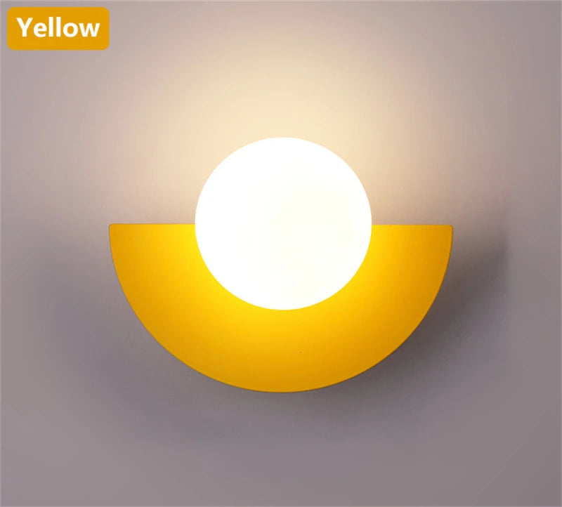 Modern Round Wall Sconce for Bedroom and Hallway Lighting