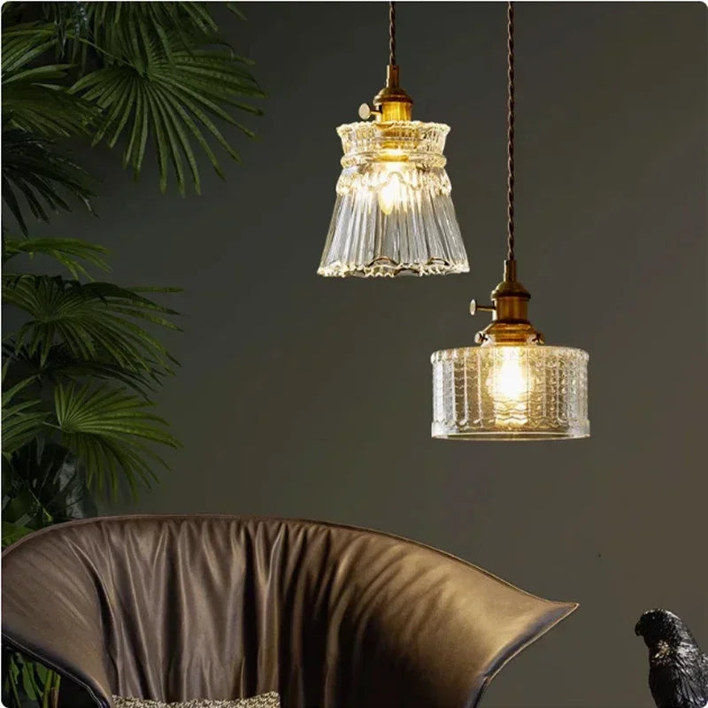 Floral Glass Pendant Light for Modern Dining Rooms and Cafes