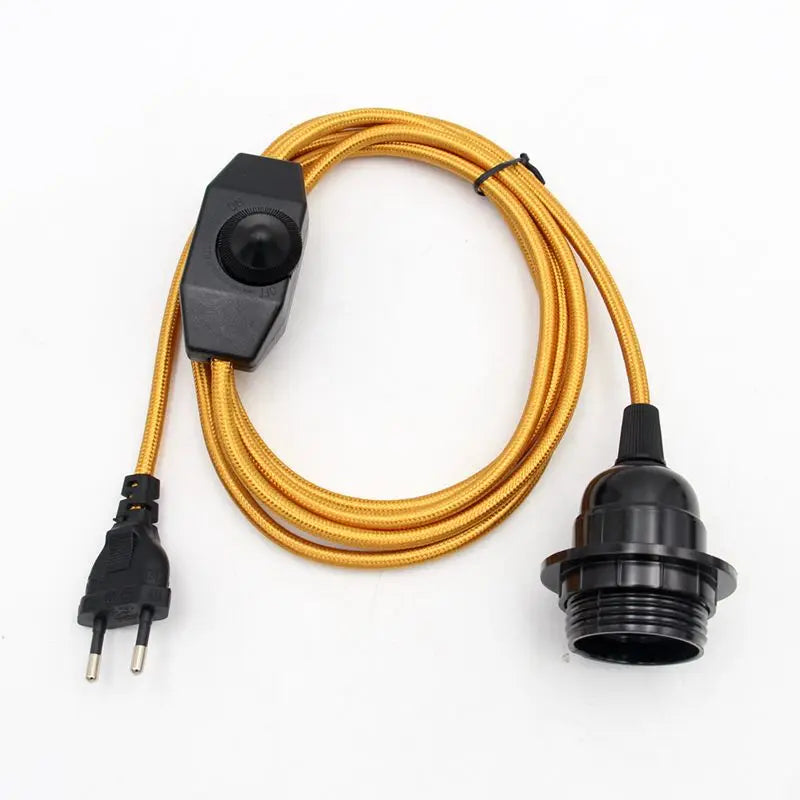 Adjustable E27 Lamp Holder with Dimmer Cord for Modern Accent Lighting