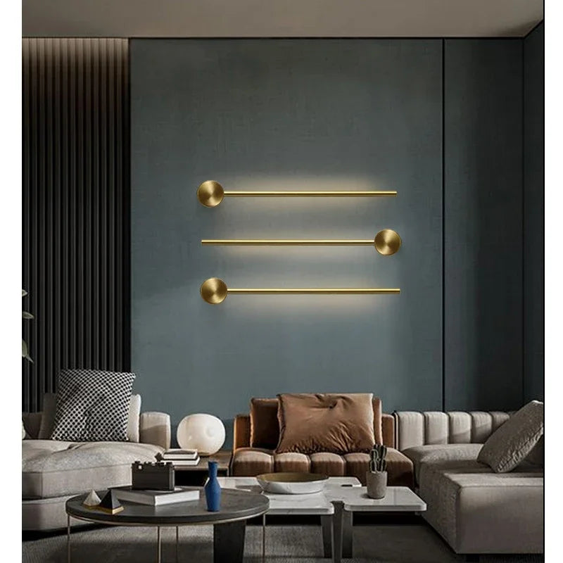 Nordic Minimalist Linear Wall Light for Modern Hotel and Living Spaces