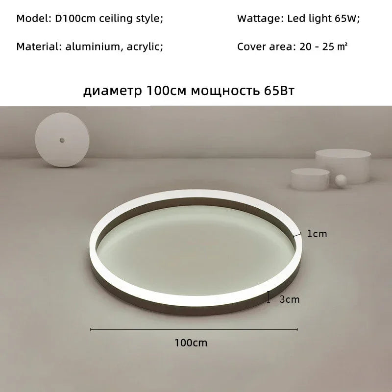 Modern LED Circle Ceiling Light for Bedrooms and Contemporary Foyers