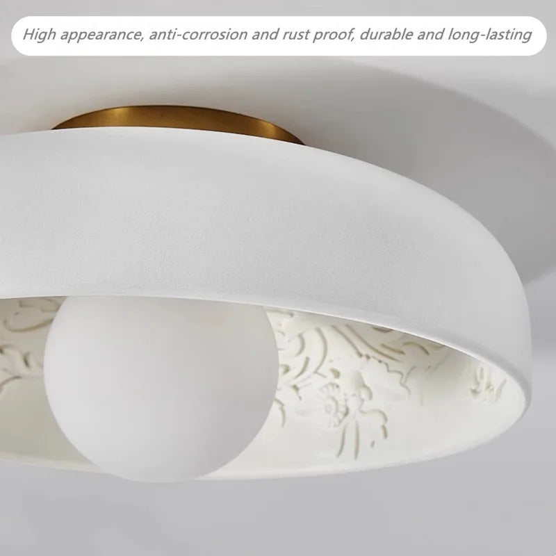 Modern French Cream Ceiling Light for Elegant Bedrooms and Hallways