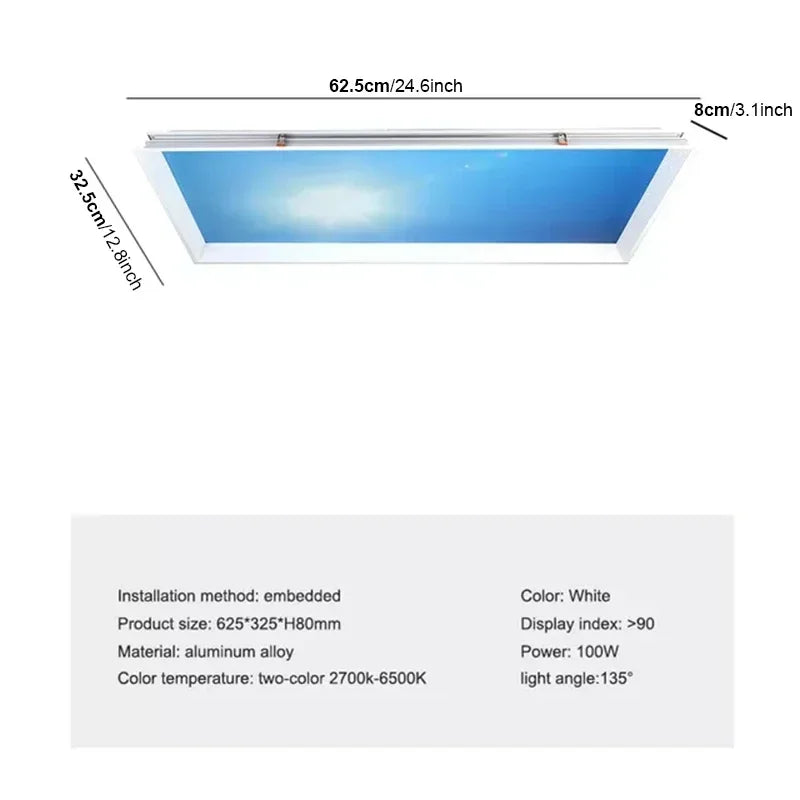 Sky View LED Ceiling Panel for Natural Lighting in Children's Rooms