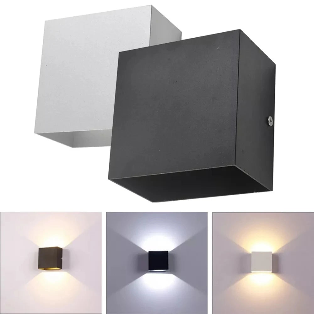 Modern Aluminium Cube LED Wall Lamp for Bedroom and Living Room