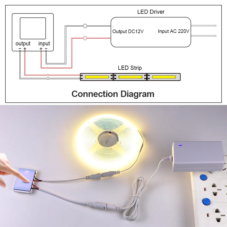 Dimmable LED Vanity Mirror Light Strip for Modern Bathroom Makeup Stations