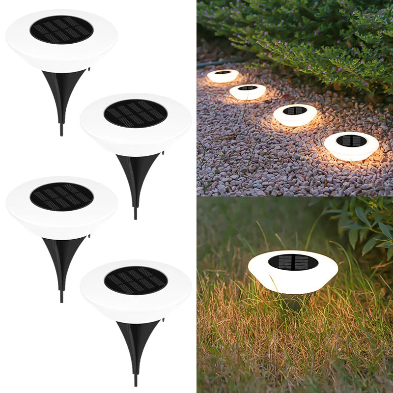 Solar LED Ground Lights for Outdoor Landscape and Garden Path Lighting