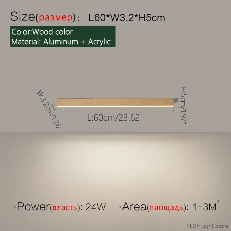 Modern Nordic LED Strip Ceiling Light for Kitchens and Living Rooms