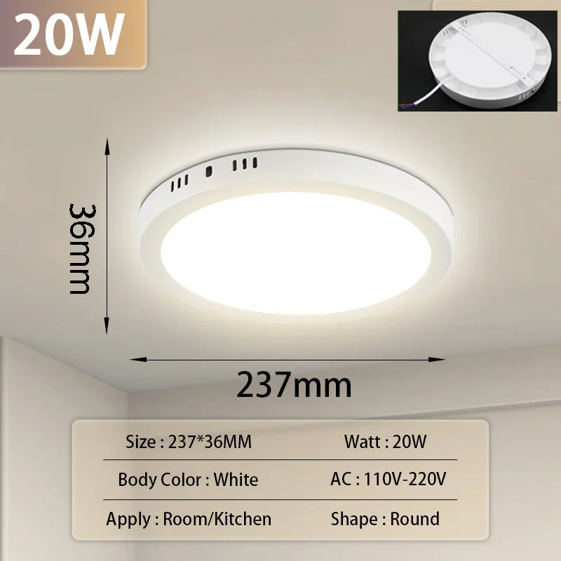 Ultra Thin LED Ceiling Light for Modern Living Rooms and Bedrooms