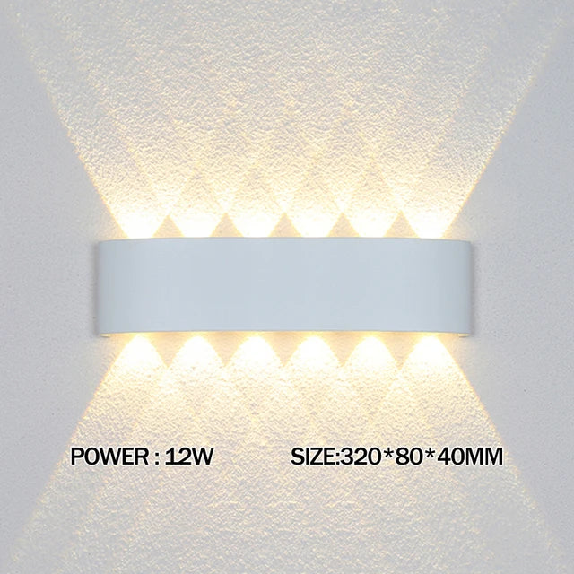 Modern Aluminum Wall Light for Outdoor Garden and Indoor Bedroom Lighting