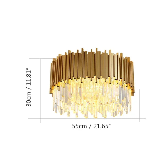 Modern Gold and Black Crystal Chandelier for Luxury Hotel and Living Room
