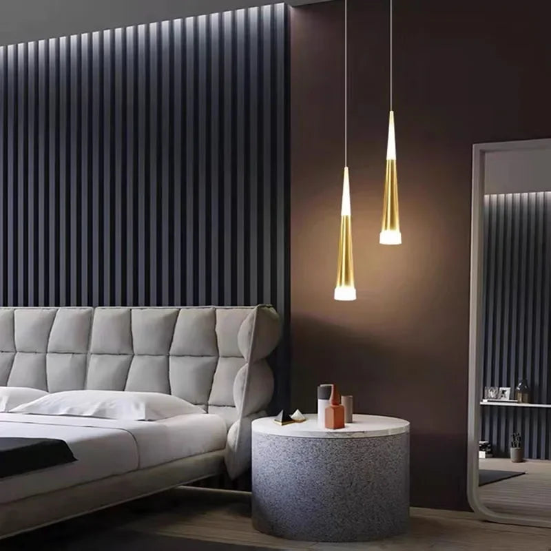 Nordic Minimalist LED Pendant Light for Modern Dining Rooms and Bedside Spaces