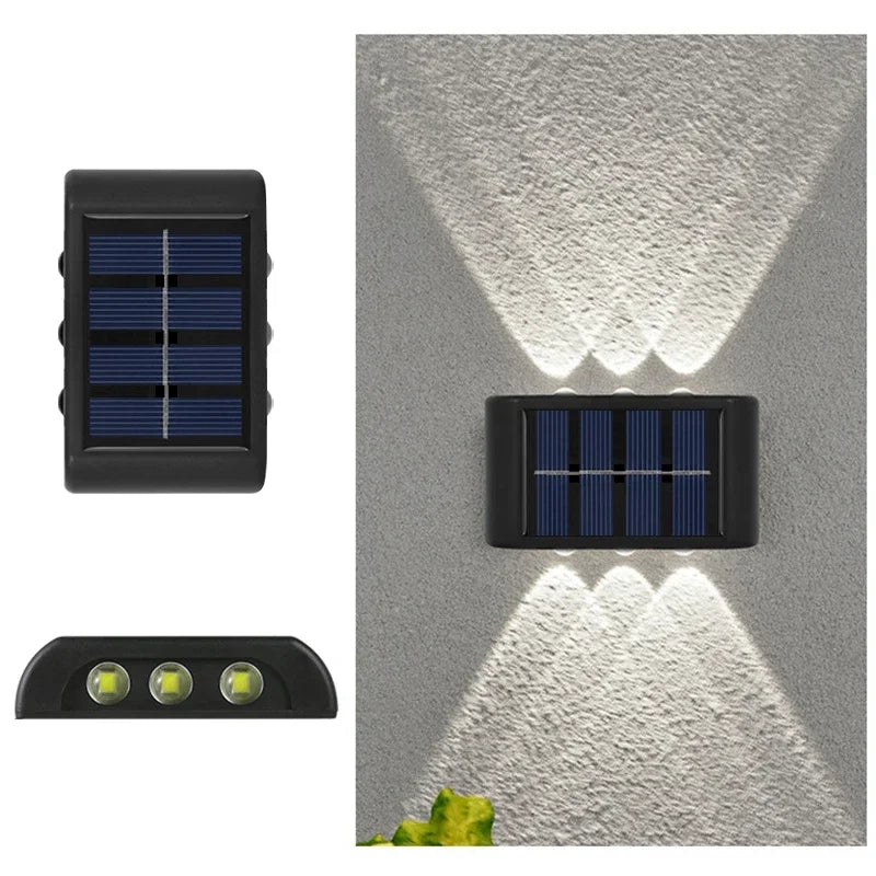 Solar LED Outdoor Wall Light for Garden Porch and Patio Lighting
