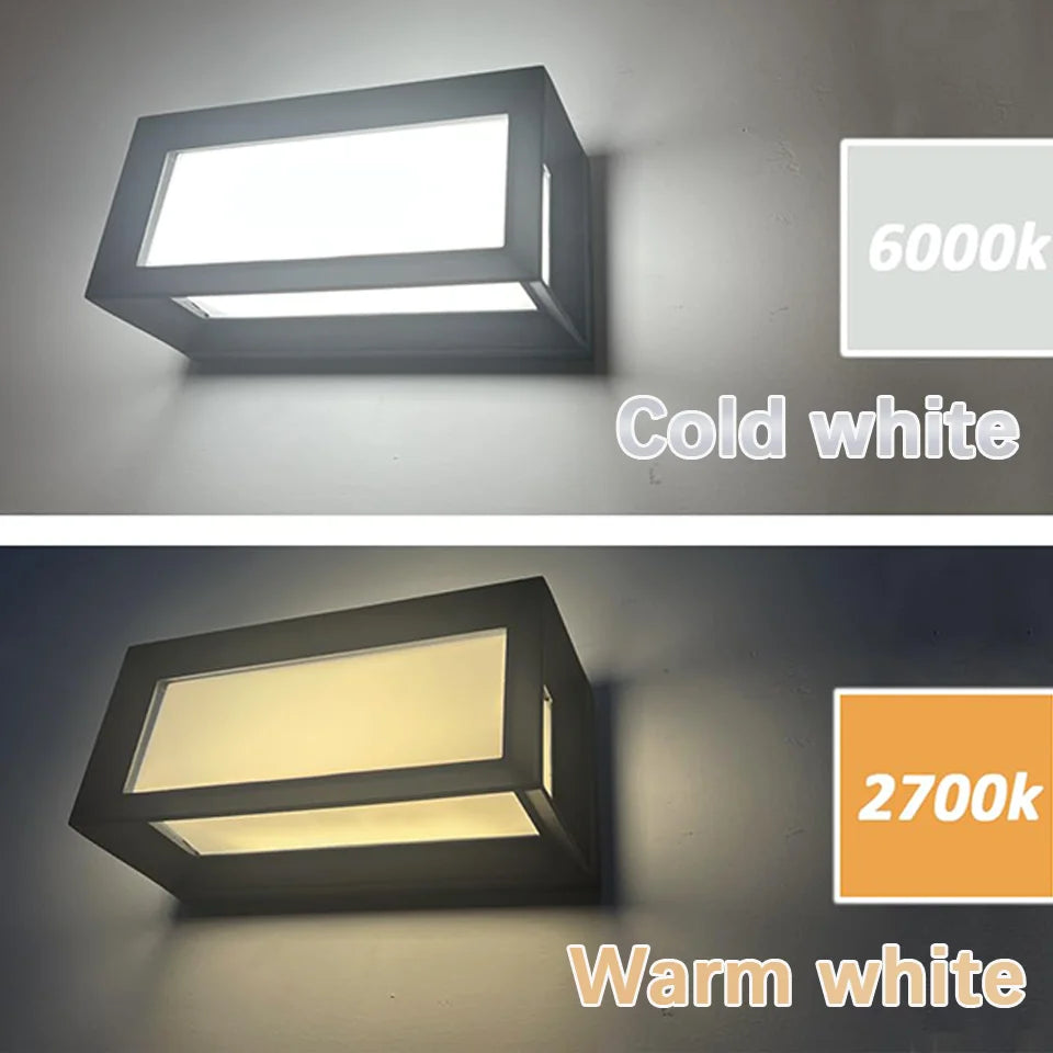 Modern LED Outdoor Wall Light with Motion Sensor for Garden and Porch