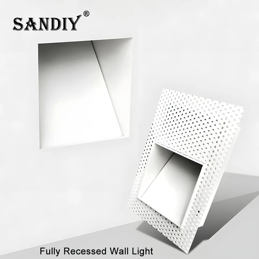 Motion Sensor Recessed Wall Light for Modern Staircases and Hallways