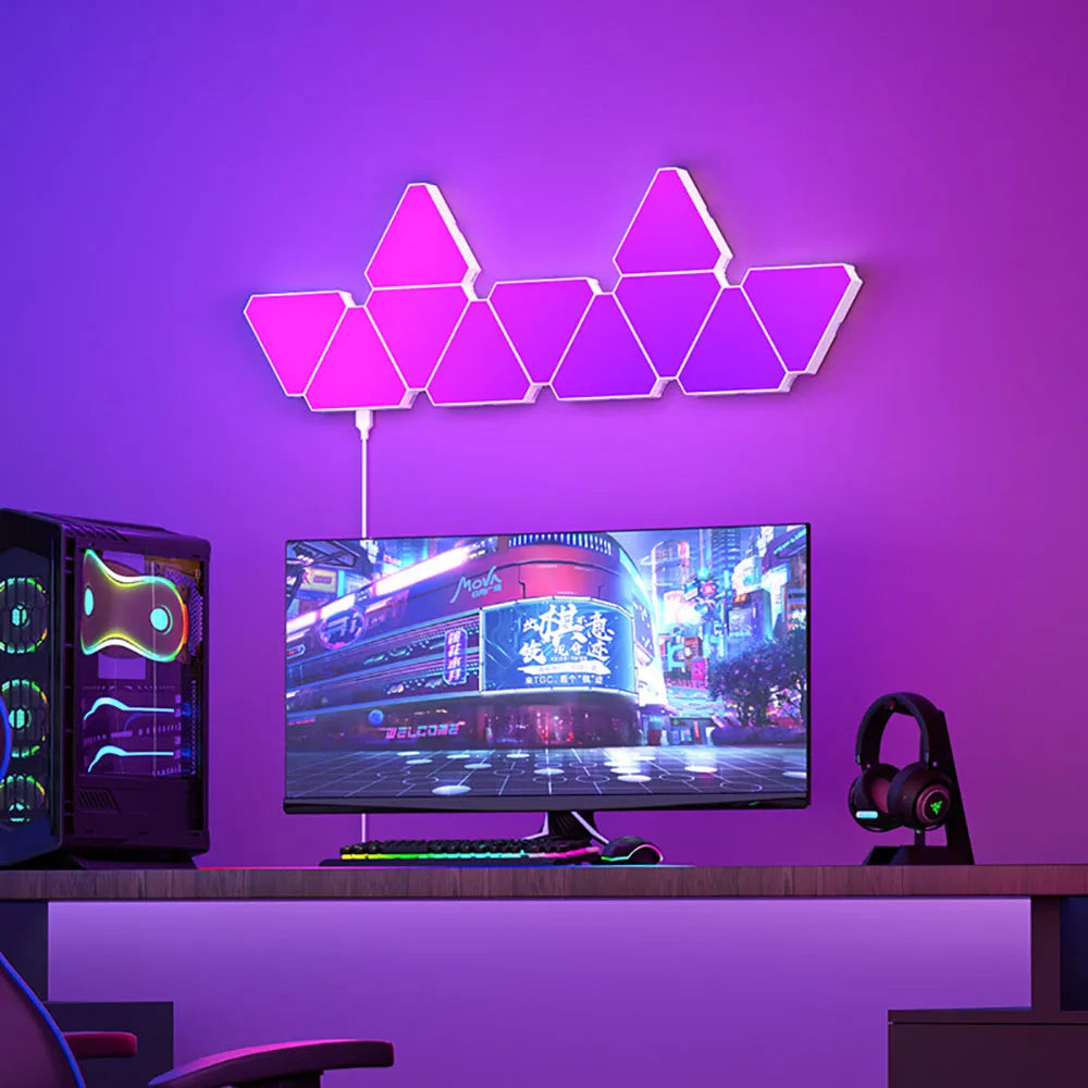 Geometric Smart RGB Wall Light for Modern Office and Bedroom Decor