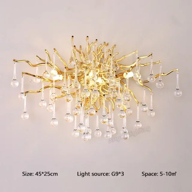 Luxury Rectangular Gold Crystal Chandelier for Modern Dining and Living Rooms