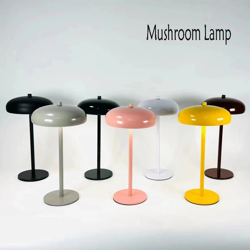 Nordic Rechargeable LED Touch Table Lamp for Bedside and Cafe Decor
