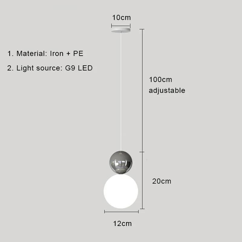 Nordic Cream Pendant Light for Modern Bedroom and Living Room Decor