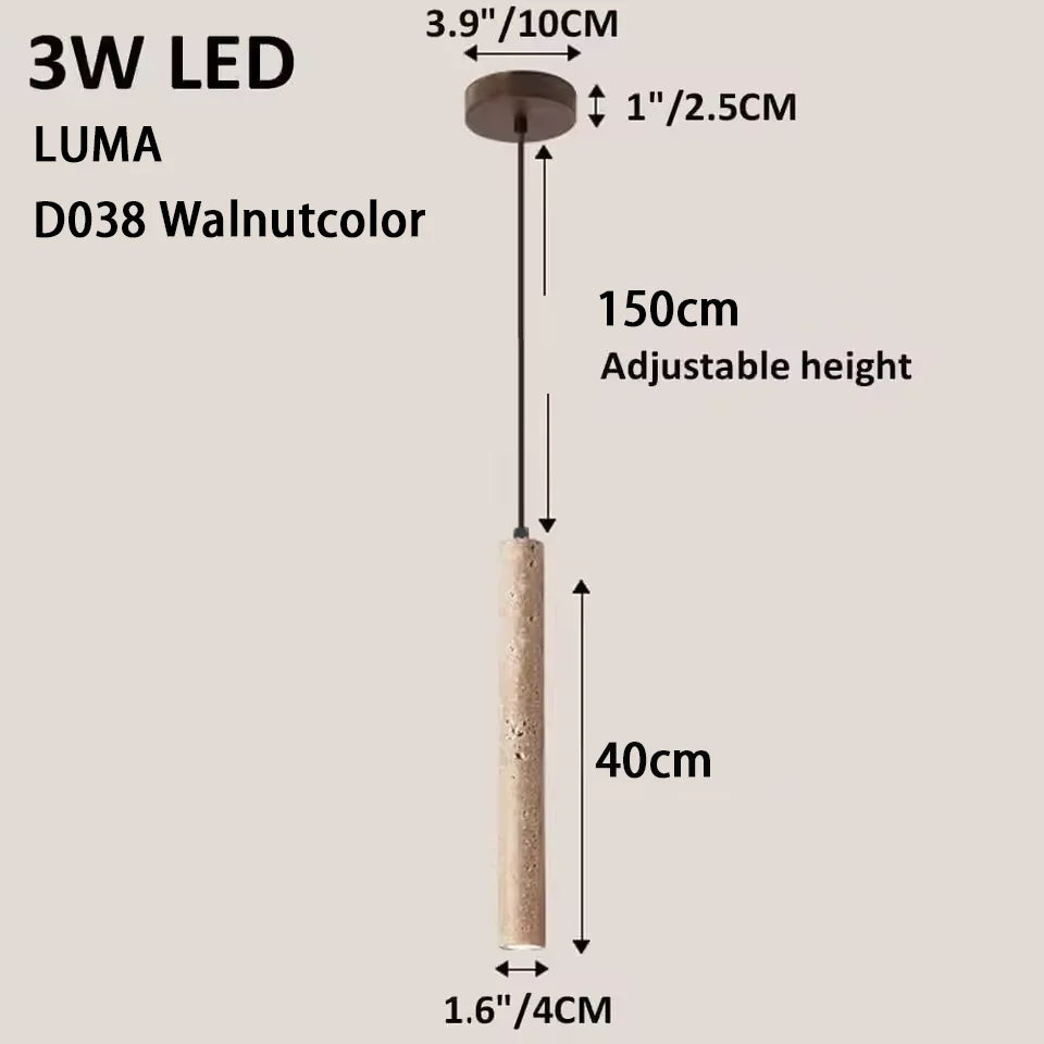 Travertine Stone Pendant Light for Modern Kitchens and Restaurant Interiors