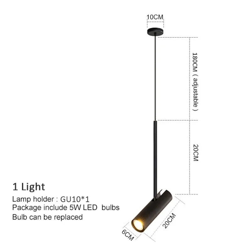Minimalist LED Pendant Light for Modern Dining Rooms and Kitchen Interiors