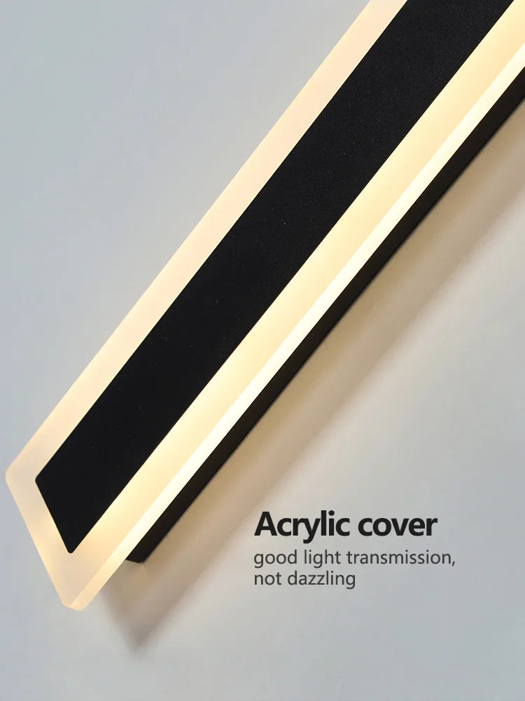 Modern Aluminum LED Wall Sconce for Outdoor Garden and Porch Lighting