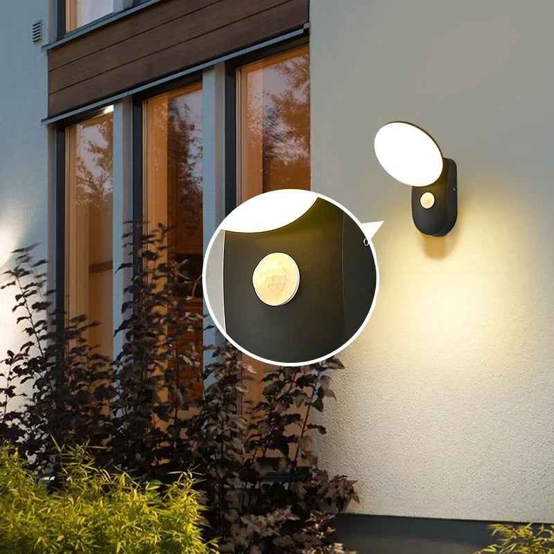 Modern Motion Sensor LED Outdoor Wall Light for Gardens and Pathways