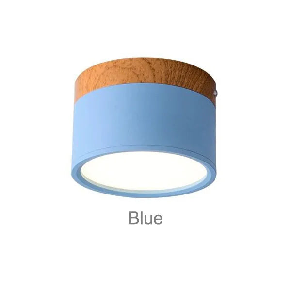 Modern Nordic Wood LED Surface Mounted Spotlight for Stylish Interiors