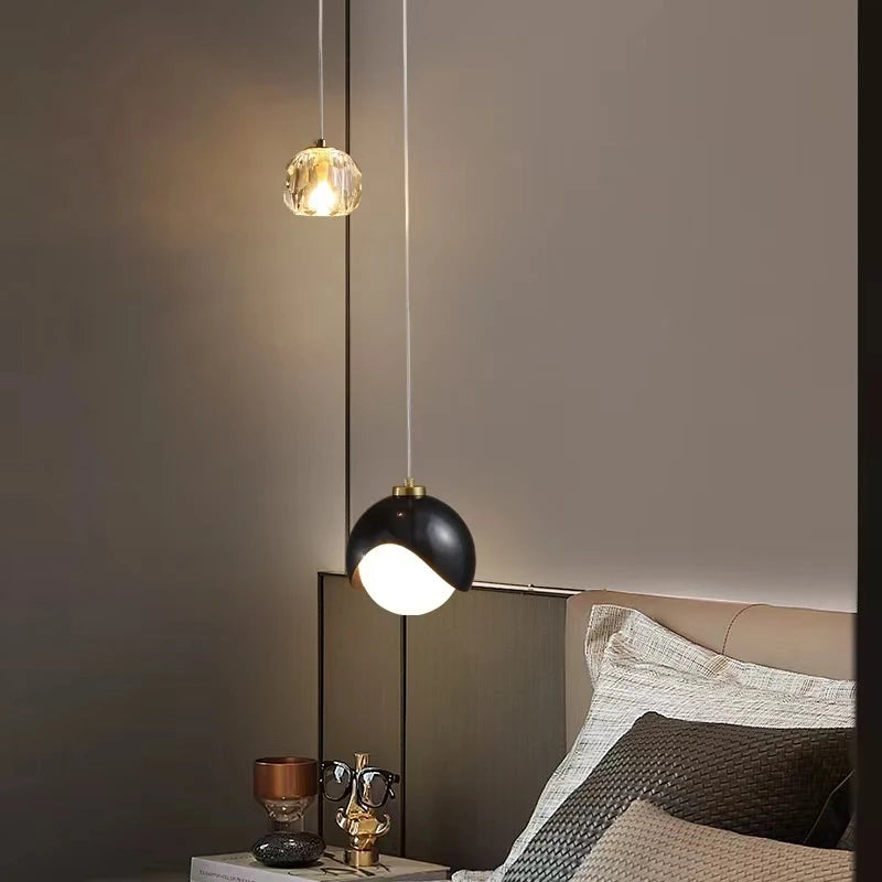Modern Crystal Pendant Light for Elegant Bedrooms and Living Spaces